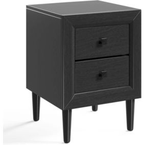 Table d'Appoint Table de Chevet avec 2 Tiroirs Table d'Appoint en Bois