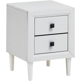 Table d'Appoint Table de Chevet avec 2 Tiroirs Table d'Appoint en Bois