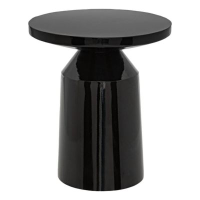 Table d'appoint totem Sita métal noir D38cm - Atmosphera