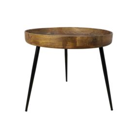 Table d appoint Ventura naturel - Bois de manguier/fer 60/52