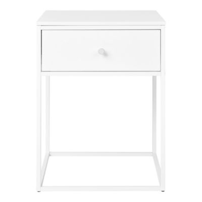 Table d'appoint Vita avec tiroir blanc - Élégante et pratique pour votre espace