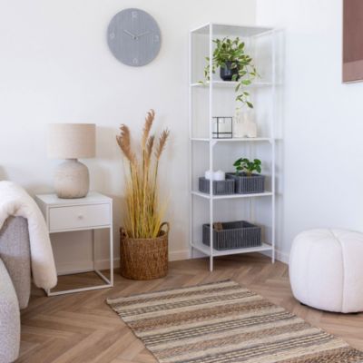 Table d'appoint Vita avec tiroir blanc - Élégante et pratique pour votre espace