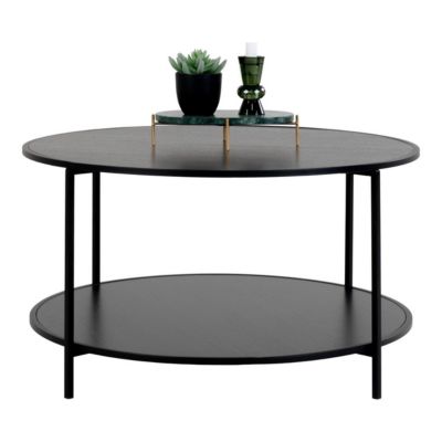 Table d'Appoint Vita, Noir, Métal, 80x80x45 cm, Seven Design