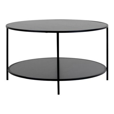 Table d'Appoint Vita, Noir, Métal, 80x80x45 cm, Seven Design