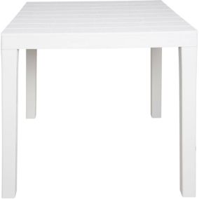 Table d'extérieur Daquilan, Etagère de jardin carrée, Table fixe intérieure et extérieure, 100% Made in Italy, 78x78h72 cm, Blanc