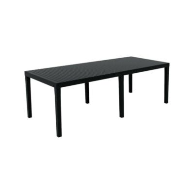 Table d'extérieur Dmica, Etagère à manger rectangulaire extensible, Table de jardin extensible, 150x90h72 cm, Anthracite