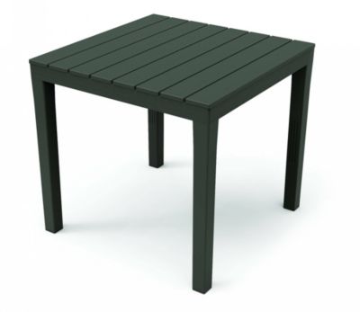 Table d'extérieur Dmurill, Table de jardin carrée, Table basse fixe intérieure et extérieure, 78x78h72 cm, Anthracite