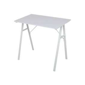 Table d'ordinateur pour PC en Bois Acier blanc Bureau de jeu de style Moderne