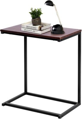 Table dAppoint Table pour Table Informatique Bout de Canape de Salon Bois Massif et Metal de Style Industriel