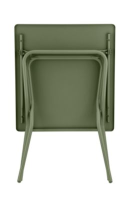 Table de balcon pliante Balcony en acier coloris vert moss L.64 x l.70 x H.73 cm
