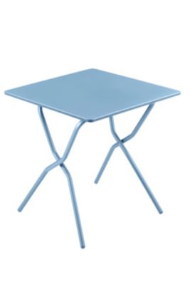Table de balcon pliante Lafuma Balcony en acier bleu ciel L.64 x l.70 x H.73 cm