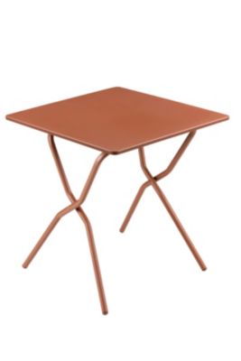Table de balcon pliante Lafuma Balcony en acier rouge canyon L.64 x l.70 x H.73 cm