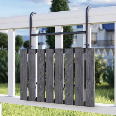 Table de balcon rabattable Petäjävesi métal bois de pin 60 x 40 x 58 cm ...