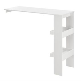 Table de Bar Bromölla 120 x 45 x 106 cm Blanc en.casa