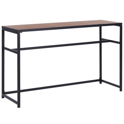 Table de bar de jardin AVETRANA 150 cm 50 cm Noir