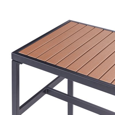 Table de bar de jardin AVETRANA 150 cm 50 cm Noir