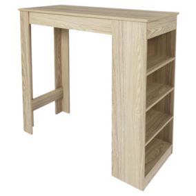 Table de bar mange debout avec 4 niches de rangement