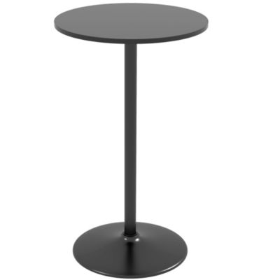Table de bar ronde style contemporain dim. 60L x 60l x 102H cm noir