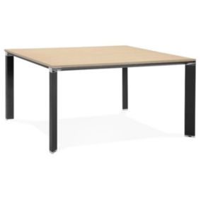 Table de Bureau Carrée Design "Loina" 140cm Naturel