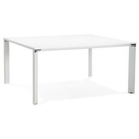 Table de Bureau Carrée Design "Loina" 160cm Blanc