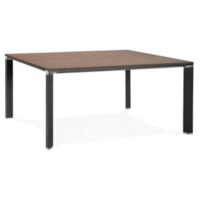 Table de Bureau Carrée Design "Loina" 160cm Noyer