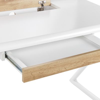 Table de bureau FOCUS 120 cm 60 cm avec tiroirs Blanc