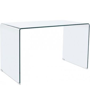 Table de bureau rectangulaire en verre - Longueur 120  x profondeur 70 x hauteur 74 cm