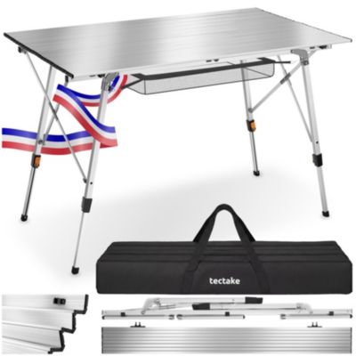 Tentock Table De Camping Pliante Ultra-légère – Alu, Sac Filet Inclus, Charge 30 Kg, Compacte, Pour Barbecue Et Pique-nique