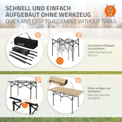 KIMIGO Table de Camping,Pliante Table Alliage d'aluminium Ultra-légère