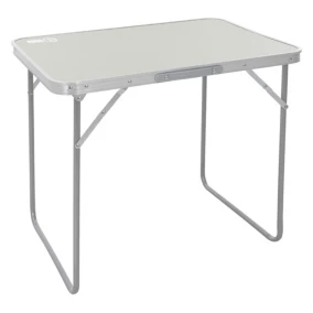 Table de camping pliante en aluminium hauteur réglable gris/argent 70x50x60 cm