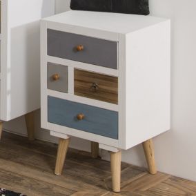 Table de chevet 4 tiroirs multicolore DRAWER