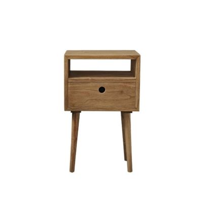 Table de chevet en bois massif 1 tiroir