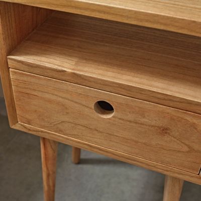 Table de chevet en bois massif 1 tiroir