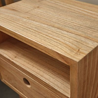 Table de chevet en bois massif 1 tiroir