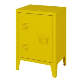 Table de chevet Inari poignée porte à droite 57 x 40 x 30 cm jaune en.casa