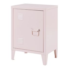Table de chevet Inari poignée porte à droite 57 x 40 x 30 cm rose en.casa