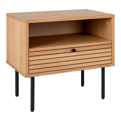 Table de Chevet Kyoto, Marron, Bois, 40x50x50 cm, Seven Design