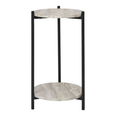Table de Chevet Leuven, Beige, MDF, 27x27x46 cm, Seven Design