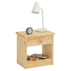 Table de chevet MORITZ pin massif vernis naturel