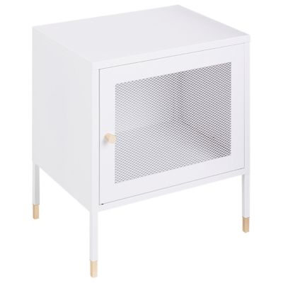 Table de chevet OSSETT Métal Blanc