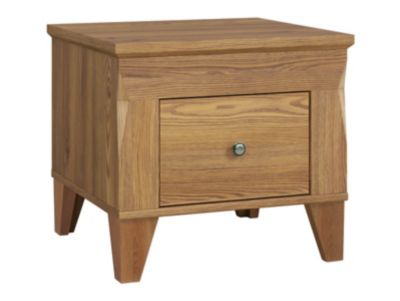Table de chevet table de nuit avec tiroir à fermeture soft-close coloris Mélèze doré - Longueur 50 x Profondeur 47 x Hauteur 45 cm