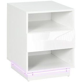 EXSELTMAN Table de Chevet Lot de 2, Table de Chevet LED, Table de Nuit avec 2 Tiroirs et 16 Couleurs Lumières, Chevet de Lit, pour Salon, Chambre à Coucher 45x35x52cm EXSELTMAN Table de Chevet Lot de 2, Table de Chevet LED, Table de Nuit avec 2 Tiroirs et 16 Couleurs Lumières, Chevet de Lit, pour Salon, Chambre à Coucher 45x35x52cm