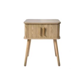 Table de Chevet Vintage 2 Portes Coulissantes H58cm - ERNEST