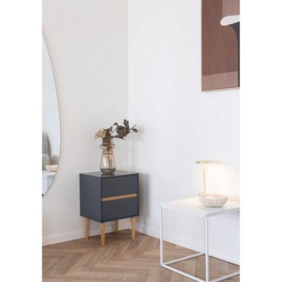 Table de Chevet Vita, Blanc, Métal, 45x45x45 cm, Seven Design