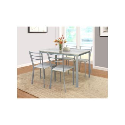 Table de cuisine et salle à manger et 4 chaises ATHENES gris et sonoma.
