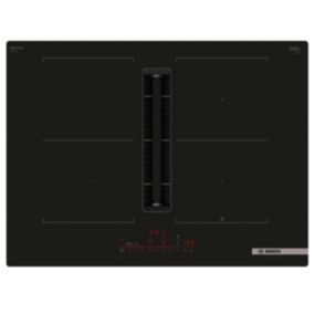 Table de cuisson aspirante induction 71cm 4 feux 3600w noir Bosch PVQ711H26E