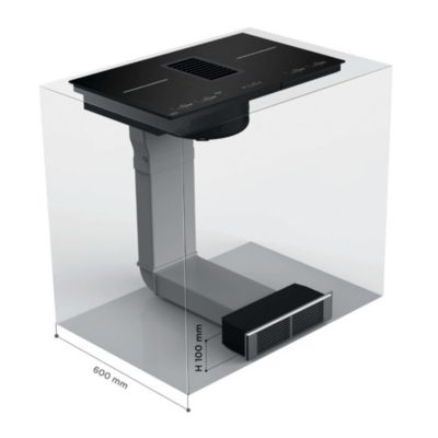 Table de cuisson aspirante induction 83cm 4 feux 7400w noir Faber 5682749