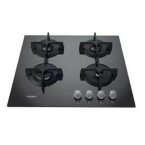 Table de cuisson gaz 60cm 4 feux noir Whirlpool AGR555MRFR