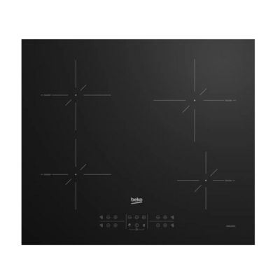 Table de cuisson induction 59cm 4 feux 7200w noir Beko HII64200SMT b300