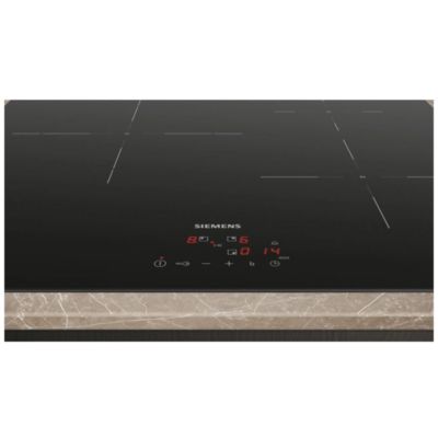 Table de cuisson induction 60cm 3 foyers 4600w noir Siemens EU611BJB5E iq100